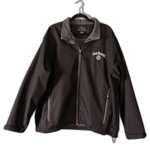 Page & Tuttle black Jack Daniels zippered bomber jacket fleece lined size xlarge